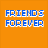 A static image divided into four quadrants with text and a piglet photo, featuring pixelated blue text on orange and green backgrounds and white text over a piglet.
