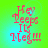 Pixelated red text on a green-to-cyan gradient background reads "Hey Keeps Its Meg!!!" with visible pixelation and color bleeding across four identical