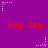 Purple background with red 'Jay Jay' text repeated in two , surrounded by white and purple star-shaped pixel clusters