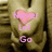 Pixelated static image shows pink text 'Never Let Go' over a heart symbol on a beige background with dark vertical stripes.