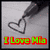 A static pixelated icon shows a heart outline with a pen drawing it, and red-green text reading 'I Love Mia' at the bottom.