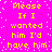 Pixelated yellow text on bright pink background with white dot pattern, repeating 'Please If I wanted him I'd have him' in two
