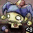 Animated sequence of a yellow cartoon character with large eyes in various poses: jester hat, umbrella, heart chest, speech bubble, and floating.