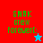 Pixelated green text 'SNAK GREW forever(:' on red and blue backgrounds with a blue star and red star icon below the text.