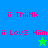 Pixelated text and star symbols on a split background with blue, green, cyan sections.