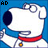 Pixelated cartoon character with white body, blue limbs, red collar, and dark circular eye against solid blue background.