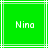 Green background with white lines and pixelated text reading "Nino" in two identical