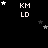 Black background with white 'KM LD' text and scattered stars in various positions