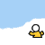 Animated contact sheet showing a yellow stick figure interacting with snowmen in various poses across multiple frames against a blue sky and white cloud background.