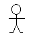 stick figures in various poses with two text phrases below, all rendered in black and white except for cyan and red text