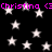 Black background with white stars and pink text reading "Christina <3Christina <3" in two horizontal lines.