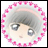 A 48x48 pixel buddy icon featuring a chibi-style anime character with gray hair and large blue eyes, framed by pink floral border on the left side of a contact sheet, next to "Anime IM" text logo on black background.