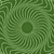 Green pixelated pattern with concentric circular lines radiating from a central dark green circle on a light green background.
