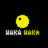 Two yellow Pac-Man characters with black eyes on a black background, one circular and one with a mouth open, each above two of pixelated text
