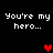 Pixelated text 'You're my hero...' repeated four times with red heart symbols on a black background.