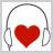 Pixelated icon with gray headphones, red heart center, and 'CHYEAH' text above the heart in varying color states.