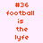Pixelated text with red and blue background sections displaying 'football is the lyfe' repeated across multiple