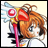 A 48x48 pixel buddy icon featuring a character with brown hair and red bow holding a pink staff, alongside text reading "Anime IM" on black background.