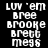 Pixelated text with alternating pink and black backgrounds, displaying repeated names in white block letters across multiple