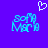 Pixelated blue text 'Sofia Marra' on purple background with white heart above, two versions showing text clarity differences.