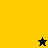 A static image with a yellow, black, and brown color scheme featuring two pixelated star shapes.