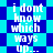 Pixelated text 'i dont know which ways up...' repeated on a blue and cyan checkered background with diamond-shaped patterns.