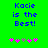 Green background with blue pixelated text reading 'Kacie is the Best!' and five pink/purple star icons below, where one star changes color between frames.