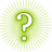 Green background with white text and a pixelated question mark icon on a white square with radiating lines.