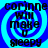 Blue and cyan spiral background with black text reading 'corinne will make u sleepy' repeated in four quadrants.