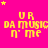 Bright pink background with yellow pixelated text 'UR DA MUSIC n' me' repeated in a , surrounded by small yellow and light pink stars