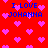 Red background with pink pixel hearts and blue text reading "I LOVE JOHANNA" repeated four times in a pattern