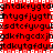 Red background with black text repeating 'gntdkfygt' and other letter sequences, white square border pattern, central vertical strip of alternating pink and white squares.