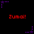 Red text 'Zumai!' appears in three against a black background, with purple star-shaped icons positioned around the text