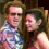 Two people dancing closely together in a dimly lit setting with text below reading 'dancing days are here again'.