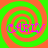 Four identical spiral patterns in green and orange with purple text 'C:ARLY' overlaid on each quadrant.