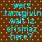 Brown background with white dots and cyan text reading 'werz tanxgivin wait iz crismaz here?' in two identical vertical
