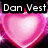 six pink heart-shaped icons with text overlays, each featuring a glowing effect against a dark background