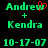 Green pixelated text displays names and date with a red heart symbol on the left side of the image.