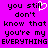 Pixelated text on bright pink background with white heart symbol replacing 'i' in 'still', repeated twice side-by-side.