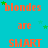 A static image with a cyan background featuring repeated orange text and green stars.