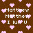 Brown background with pink pixelated hearts and repeated white text 'Matthew Matthew I luv U' in a pattern