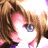 Pixelated anime-style character with brown hair and blue eyes on left, green text 'Original Icons .com' on dark green background right.