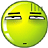 identical yellow circular icons with a single horizontal line for a mouth, each showing subtle variations in eye shape and position
