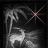 A 48x48 pixel animated buddy icon featuring a white deer-like creature and palm trees against a dark background with red starburst effects, displayed as two sequential frames in a contact sheet.