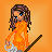 Pixel art character in orange outfit holding bucket and shovel, standing on brown ground with text "HOLES" below.