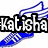 Blue winged shoe icon with 'Katisha' text overlay in black and white, displayed across showing animation changes