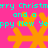 Pixelated holiday-themed icon with repeating text and snowflakes on a bright pink background.