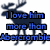 Pixelated blue text reads "I love Him more than Abercrombie" over a dark silhouette of a reindeer with antlers on white background.