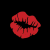 A static image featuring two red lip prints above bold red text reading "My Ass" on a black background, with no visible animation or additional elements.