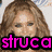 A pixelated image of a woman with long brown hair in three distinct poses, one featuring pink text overlay.